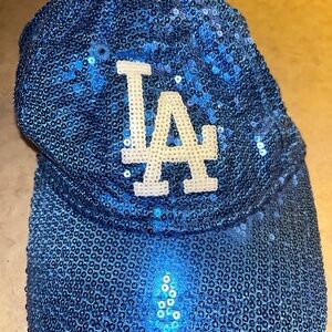 Pink Victoria’s Secret, Dodgers bling MLB hat